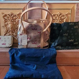 Italian Handbag leather-trimmed transparent D-Tote bag